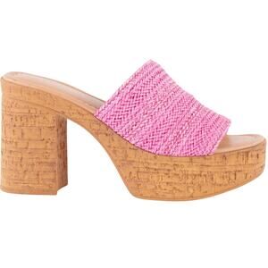 Seychelles Applause Woven Platform Mule Sandal, Pink, Italy, Size 11, NWT